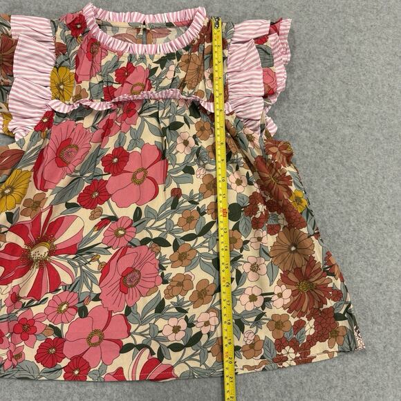 Shop The Mint Girls Set 10/12 Floral Ruffle Top Tweed Bow Skirt Fairy Princess - Picture 8 of 14